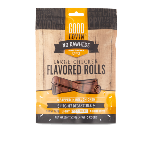 Good Lovin’ No Rawhide Chicken Flavored Rolls