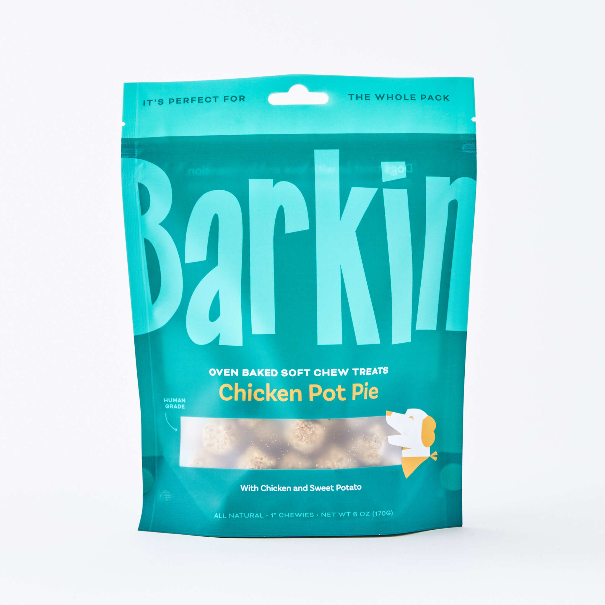 BARKIN' Chicken Pot Pie Soft and Chewy Treat, 4oz